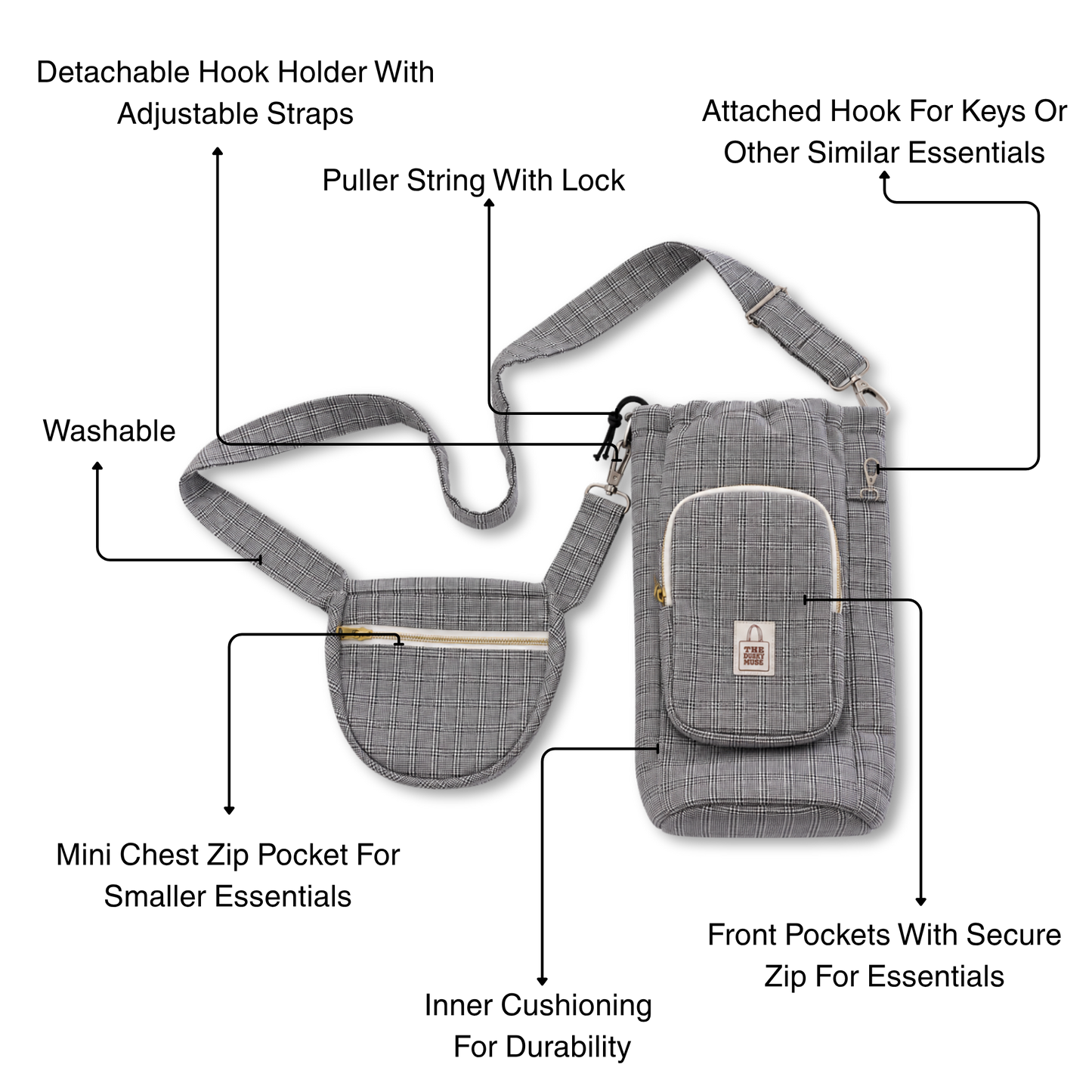 The Classic Gridline Bottle Sling