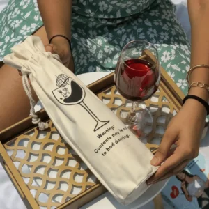 Sustainable Cotton Bamboo Bottle Carrier Bag