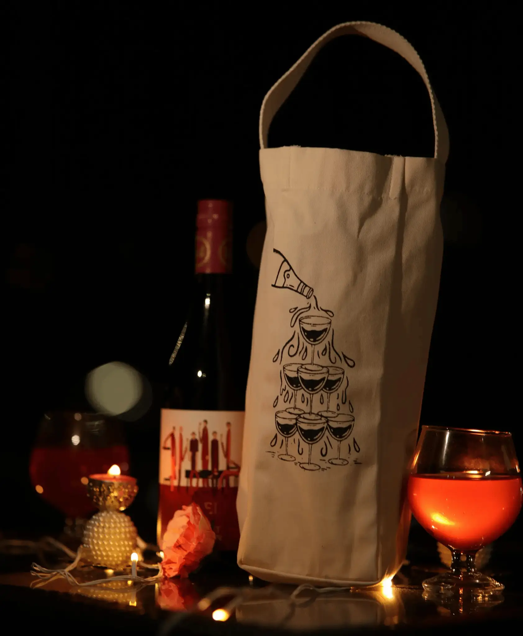 Stylish Cotton Wine Bottle Bag