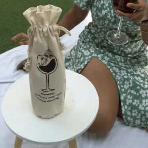 Sustainable Cotton Bamboo Bottle Carrier Bag