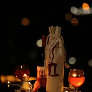 Zero Waste Wine Bottle Bag – 100% Eco-Friendly Cotton & Bamboo Reusable Gift Bag